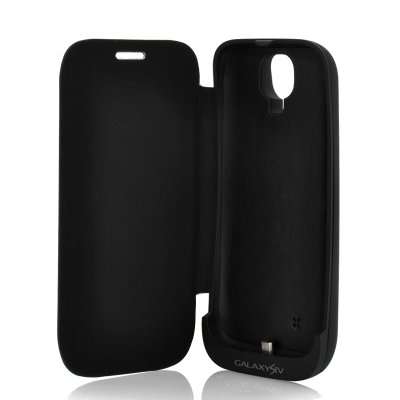 External Battery Case with Flip Cover for Samsung Galaxy S4 - 3000mAh