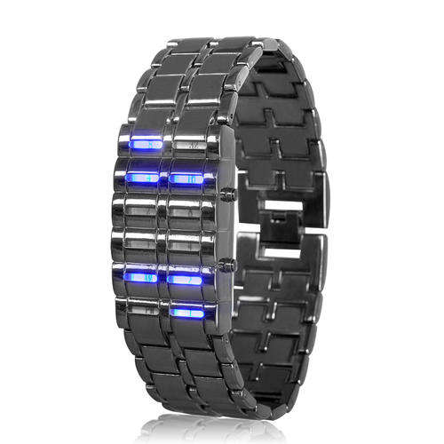 Binary LED Watch "Blue Samurai" - Binary Time Display, 12 Blue LEDs