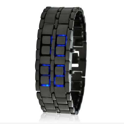 Japanese Style Inspired Blue LED Watch "Iron Samurai" - g165-blue