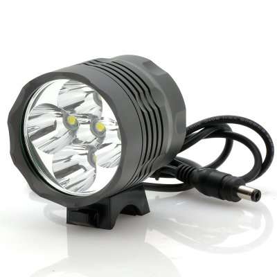 5x Cree XM-L T6 LED Bicycle Light "Pedal-Beam" - 4000 Lumens, 5 Modes, Water Resistant, Helmet Strap