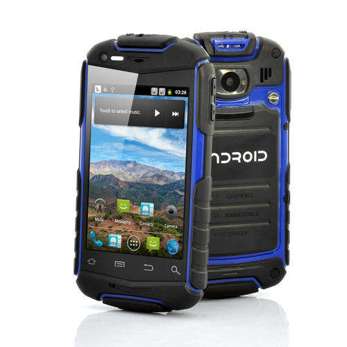 Rugged 3.5 Inch Android Phone 'Atlas-N1' - Water Resistant, Shockproof, Dust Proof (Blue)