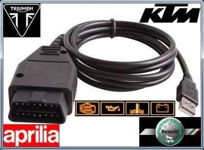 OBD Diagnostic cable Scan tool for Triumph/KTM/APRILIA/BENELLI TuneECU Bike Tuning