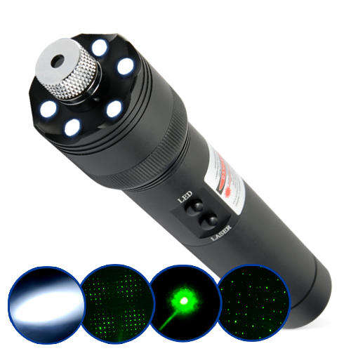 Ultra Power 200mW Green Laser Pointer + LED Torch Light - G125