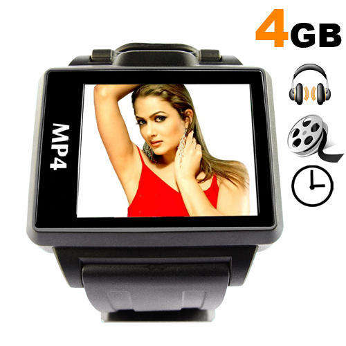 Widescreen MP4 Player Watch - 1.8 Inch Display - 4GB