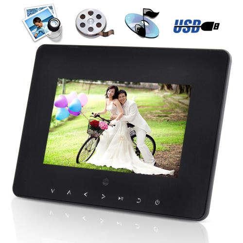 7 Inch Digital Multimedia Photo Frame w/ Remote Controller - F24