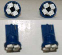 4 Blue Led 5W5 194,158, T10 Car Wedge Light Bulb