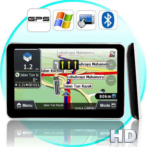 5 Inch HD Touch Screen GPS Navigator (Direct WIN CE Access) - G252