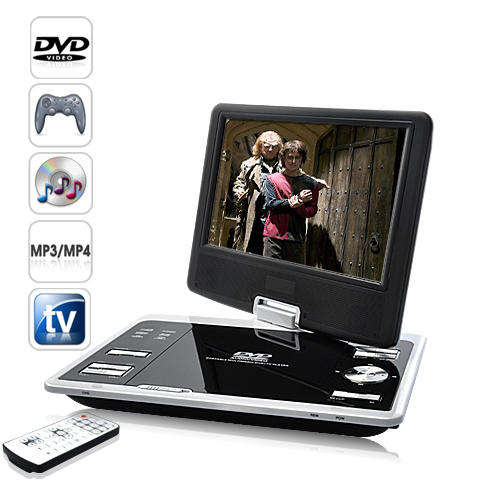 Portable Multimedia DVD Player with 9 Inch Widescreen - E148