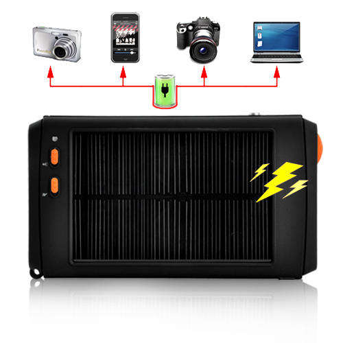 High Capacity Solar Charger and Battery w/ Flashlight (11200mAh) - S30 VER2