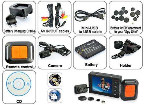 Portable Spy DVR (2.5 Inch LCD, Button Camera, Remote Control) - I22 VER2