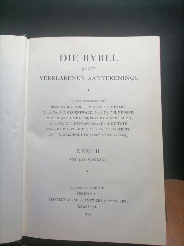 Die Bybel Met Verklarende Aantekeninge Book I, II, III