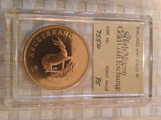 1 X 1968 1Oz KRUGERRAND S.A.G.C.EXCHANGE CERTIFIED