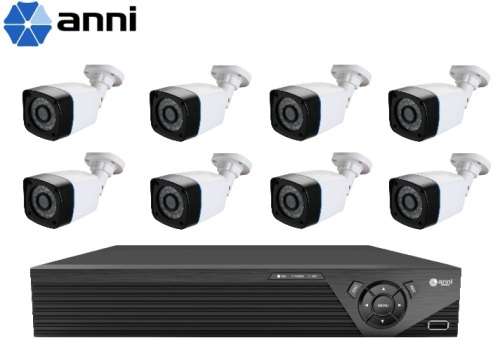 Anni 8 channel + 30amp power supply + 6 x 50metre  cctv cables+ 9 single cables.