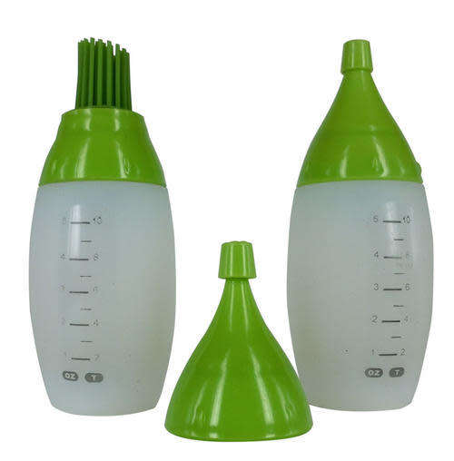 Chef's Bottle Kit - 2 Silicone Squeeze Bottles and 3 Tips