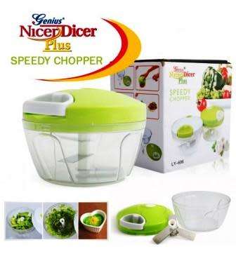 Nicer Dicer Plus Speedy Chopper Hand Held Manual Food Processor