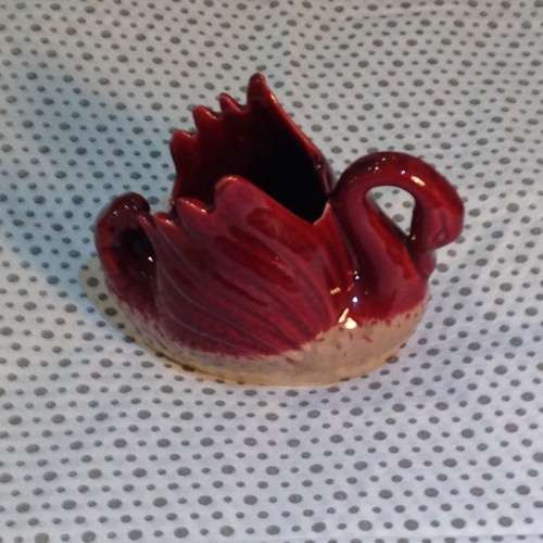 Burgundy swan