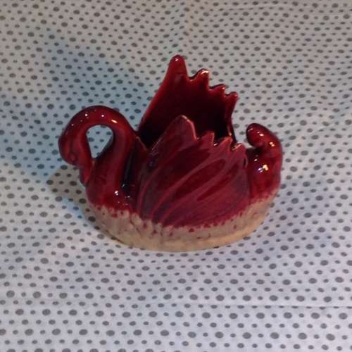 Burgundy swan