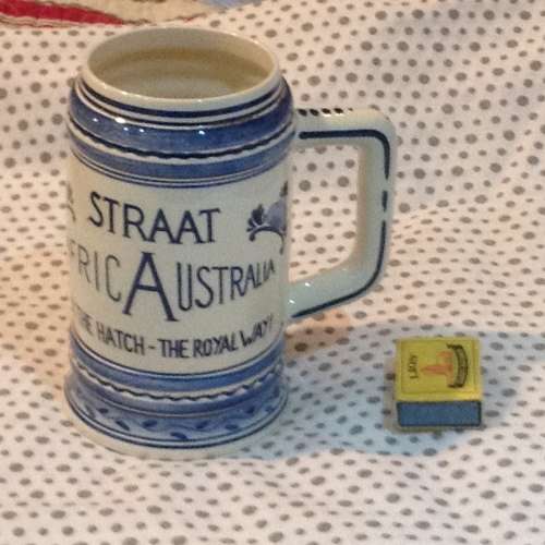 Vintage delft beer mug Africa australia
