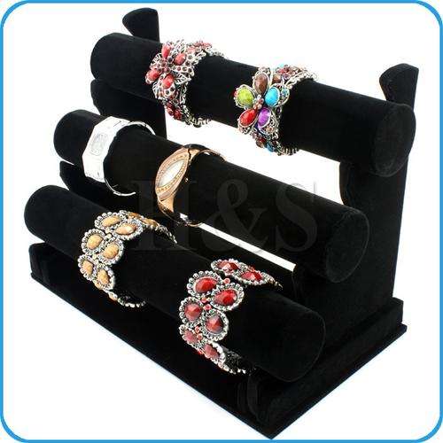 BLACK VELVET - Watch / Bracelet / Bangle 3 Tier stand