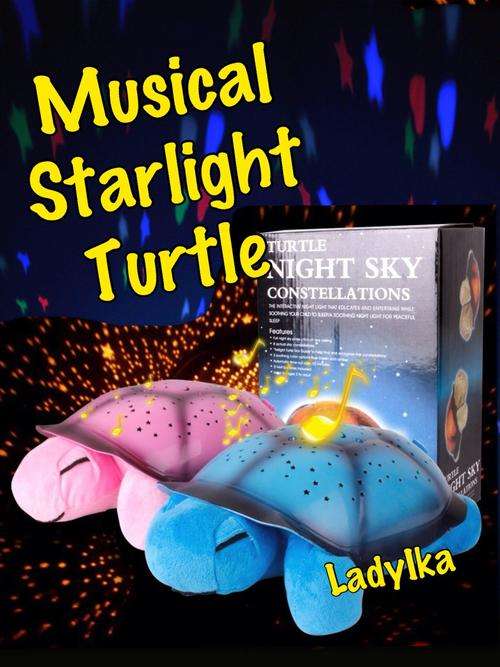 *TWO UNDER THE HAMMER* STARLIGHT MUSICAL TURTLE - BLUE AVAILABLE