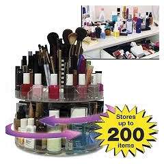 GLAM CADDY holds 200 items - rotates 360 degrees