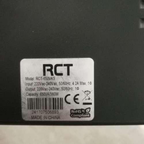 RCT 650VA Line Interactive UPS