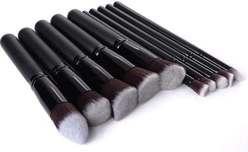 Makeup Brush Set 10 piece black