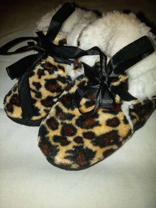 Baby Booties - Leopard Print