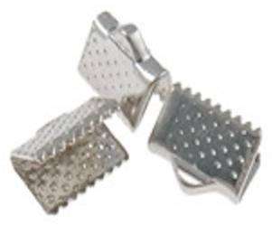 Ribbon End Clasps Silver