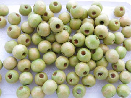 Green Wooden Beads