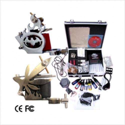 Free Shipping Professional Tattoo Machine Kit Completed Set With 2 Tattoo Gun Machines