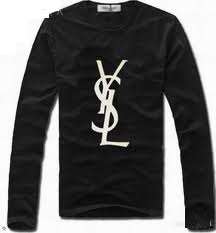 - YSL - Long Sleeve T - White  - New Arrival - Size Large -