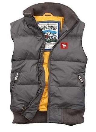 Abercrombie & Fitch - Puffer Jacket - Grey - Size Small - New -