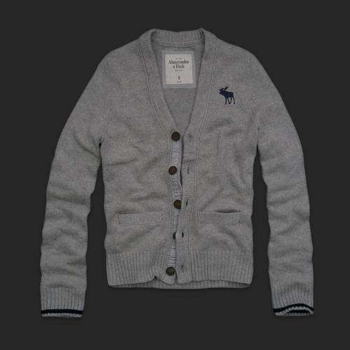 Abercrombie & Fitch - Cardigan - Grey - Size X Large - New Arrival -