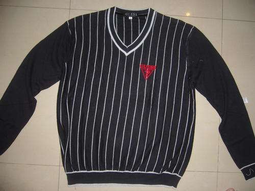 GUESS - PIN STRIPE - RETRO MENS JERSEY - SIZE X LARGE - NEW -