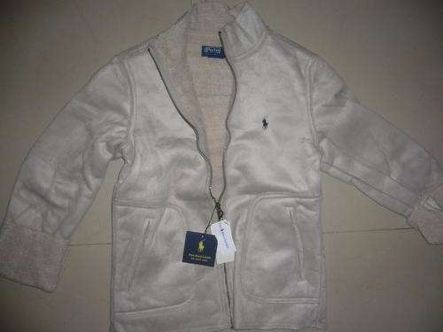 POLO - WOOL INSIDE SUEDE JACKET - CREAM - SIZE XXL - NEW -