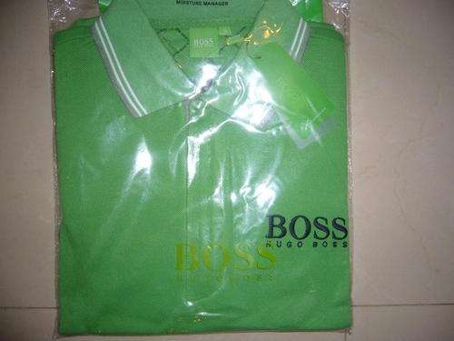 HUGO BOSS - GREEN LABEL - LONG SLEEVE GOLFER - SIZE LARGE - GREEN -