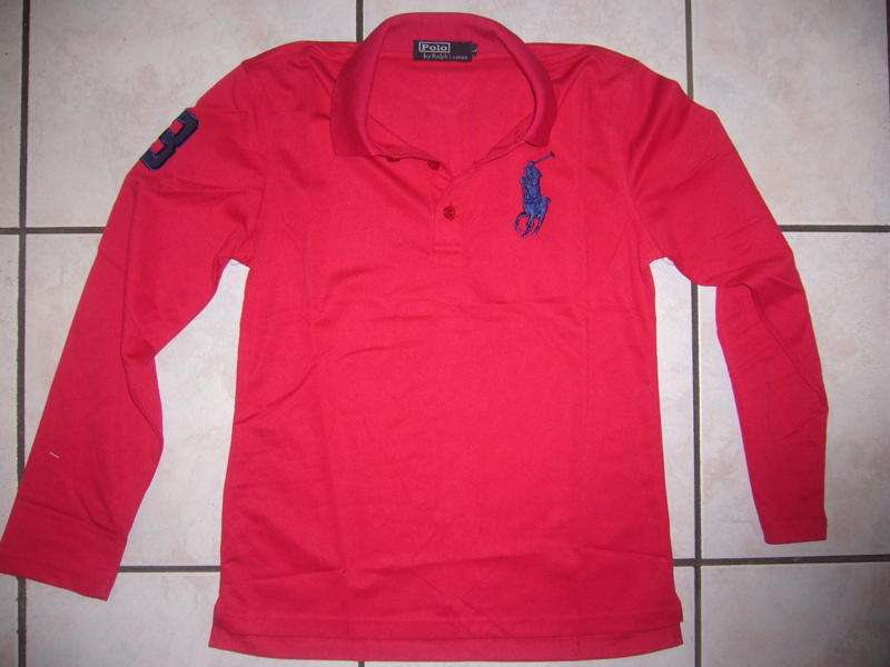 POLO - GOLFER - LONG SLEEVE - RED - SIZE LARGE - NEW -