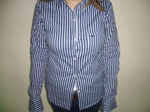 ACA JOE - LADIES STRIPE SHIRT - SIZE LARGE - NEW -