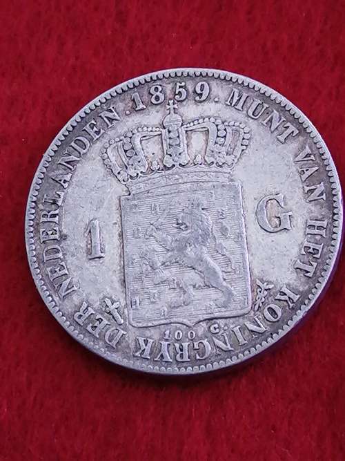 1859 Netherlands 1 Gulden