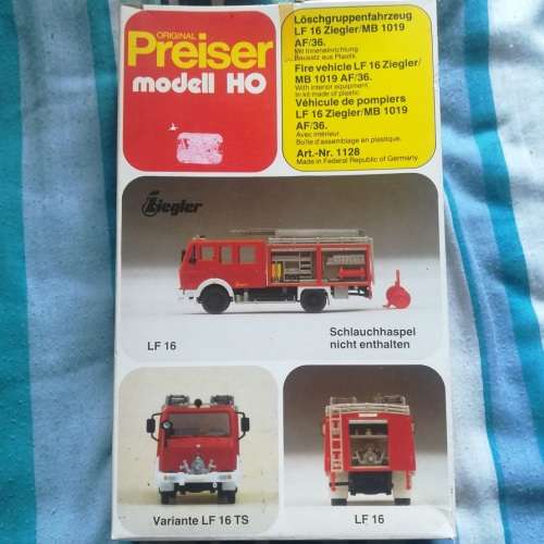Preiser Fire Vehicle