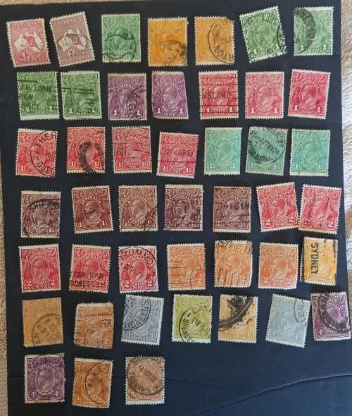 Australia King George Stamps