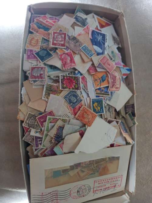 Lots Of Stamps in Shoebox