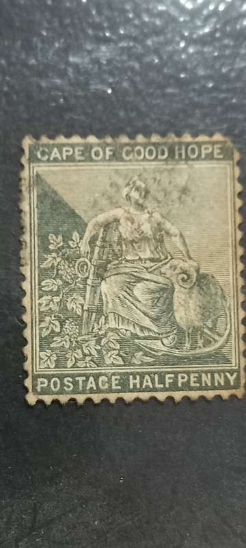 Cape Of Good Hope Half Penny Inverted Watermark Crown Over CC