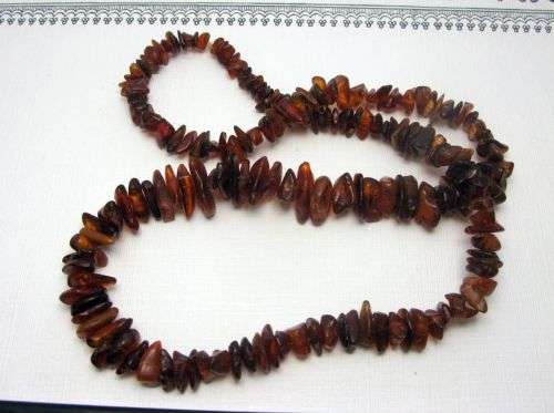 Genuine Chunky Russian Amber Necklace made of Wild Untreated Beads from Kaliningrad City.