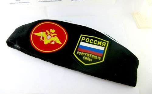 Original Russian Navy Side Cap "Pilotka" with Set of Collecable Badges. Haven't been used.