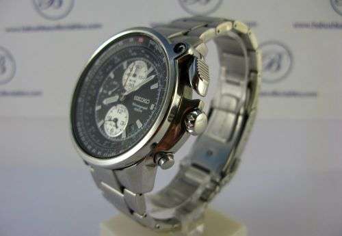 Vintage Original Seiko Chronograph Watch. Alarm. 10 Bar. Black Dial. Stunning.Limited Edition.