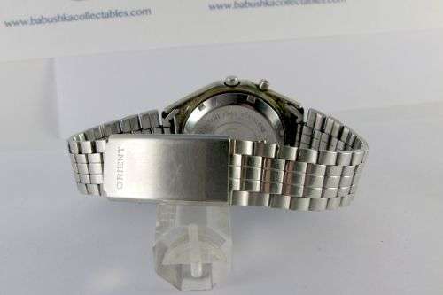 Rare Original Automatic Orient Luxury Wrist Watch Triple Star Day & Date, Faceted Glass