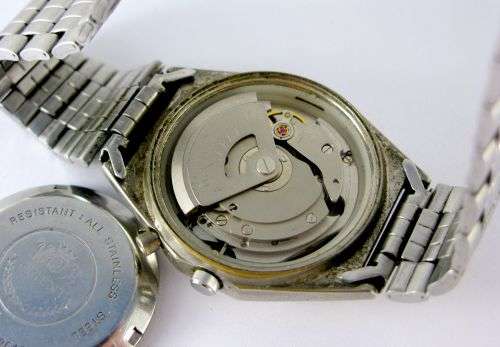 Rare Original Automatic Orient Luxury Wrist Watch Triple Star Day & Date, Faceted Glass