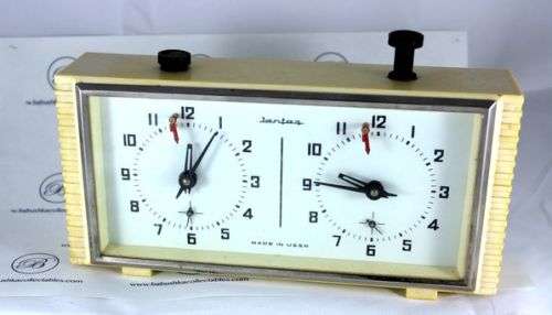Original Old Soviet USSR Russian Export Chess Clock. 1960-s. Mechanical movement.